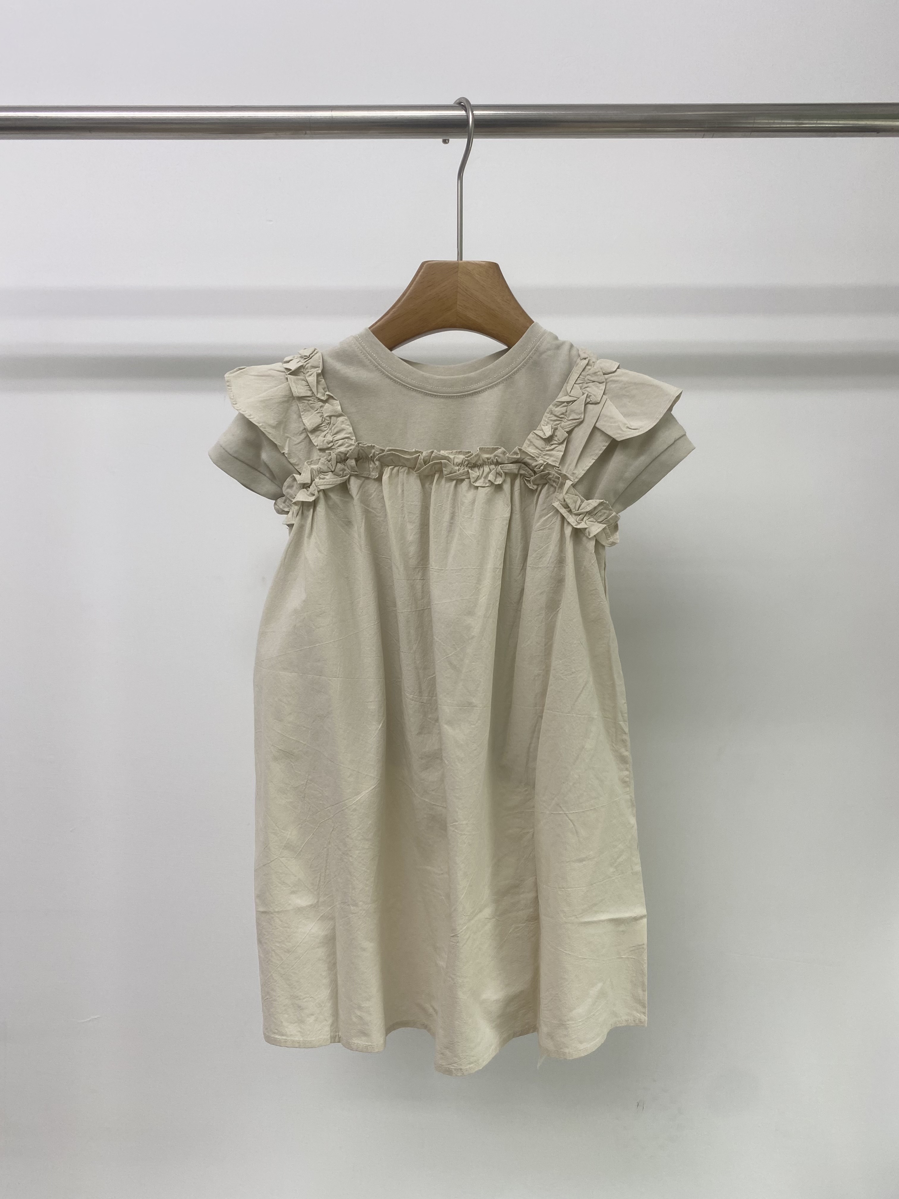 A05162荷葉花邊兩件式連身裙