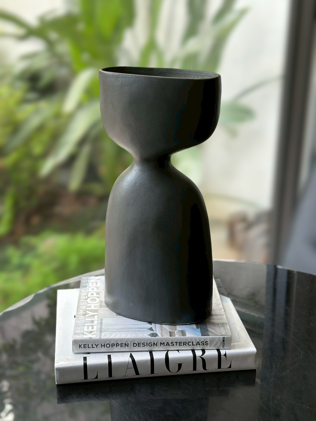 阿茲特克花器 黑 高