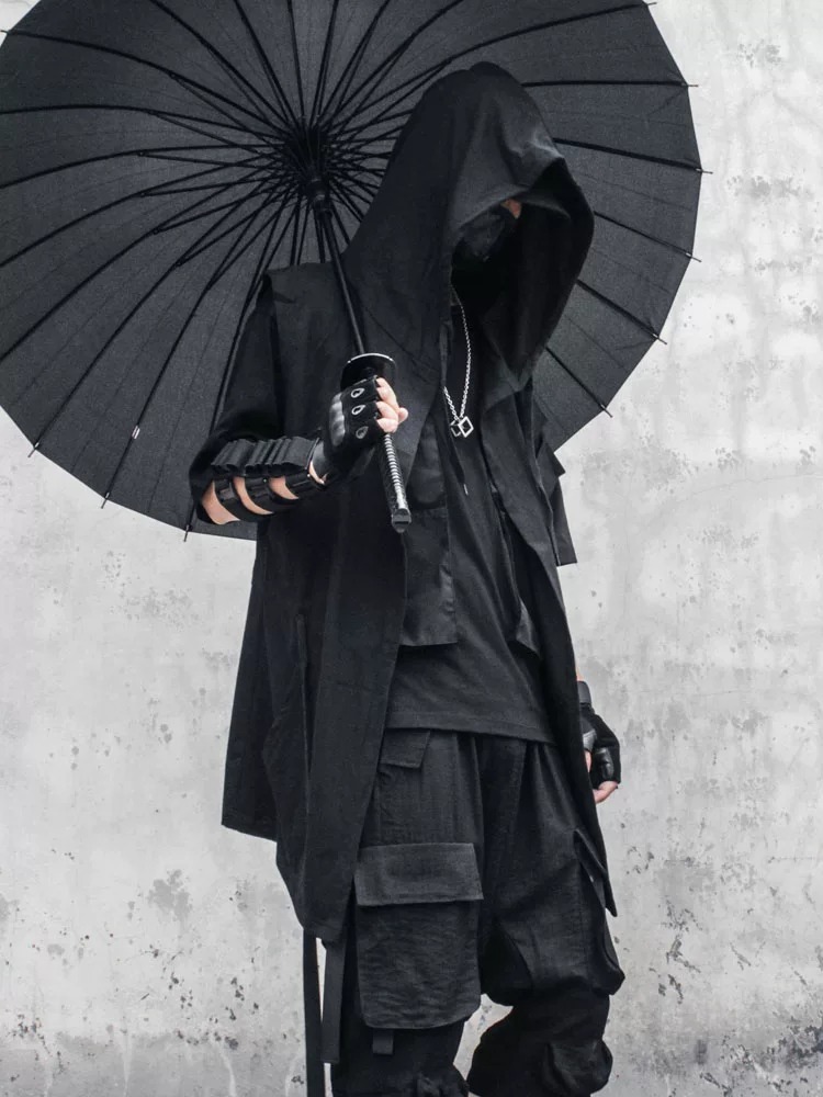 𝙏𝙀𝘾𝙃𝙒𝙀𝘼𝙍 暗黑無袖連帽巫師斗篷