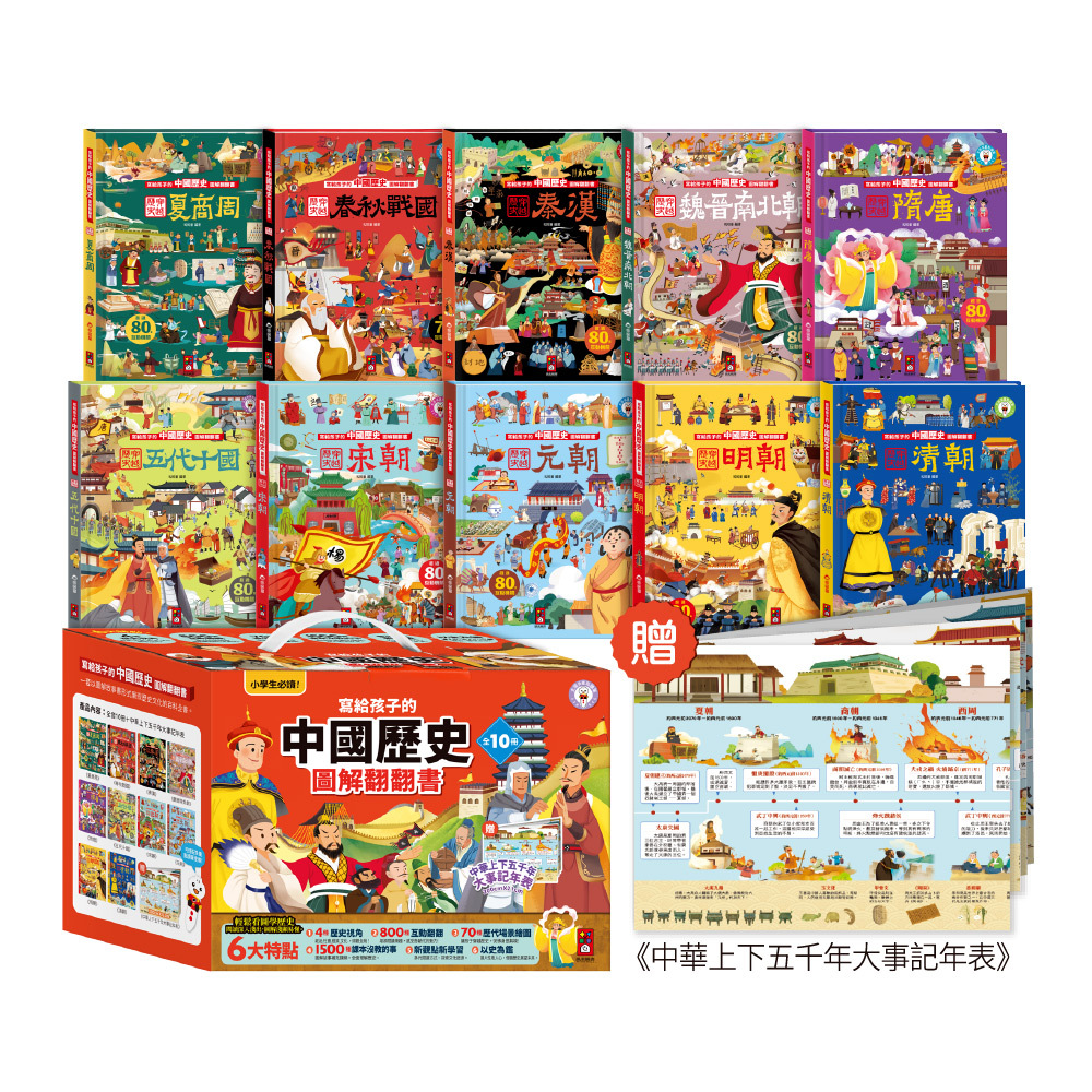 寫給孩子的中國歷史圖解翻翻書 全套10冊