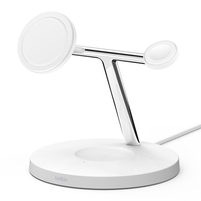【快閃優惠】Belkin MagSafe 3合1無線充電座 15W - 白色