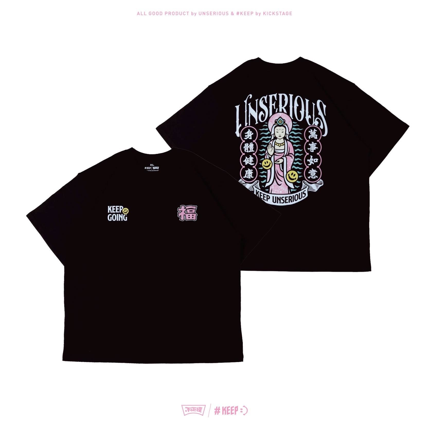 不正經製作 x #KEEP 聯名款 黑色 觀世音 短袖 短TEE【KS348-BK】