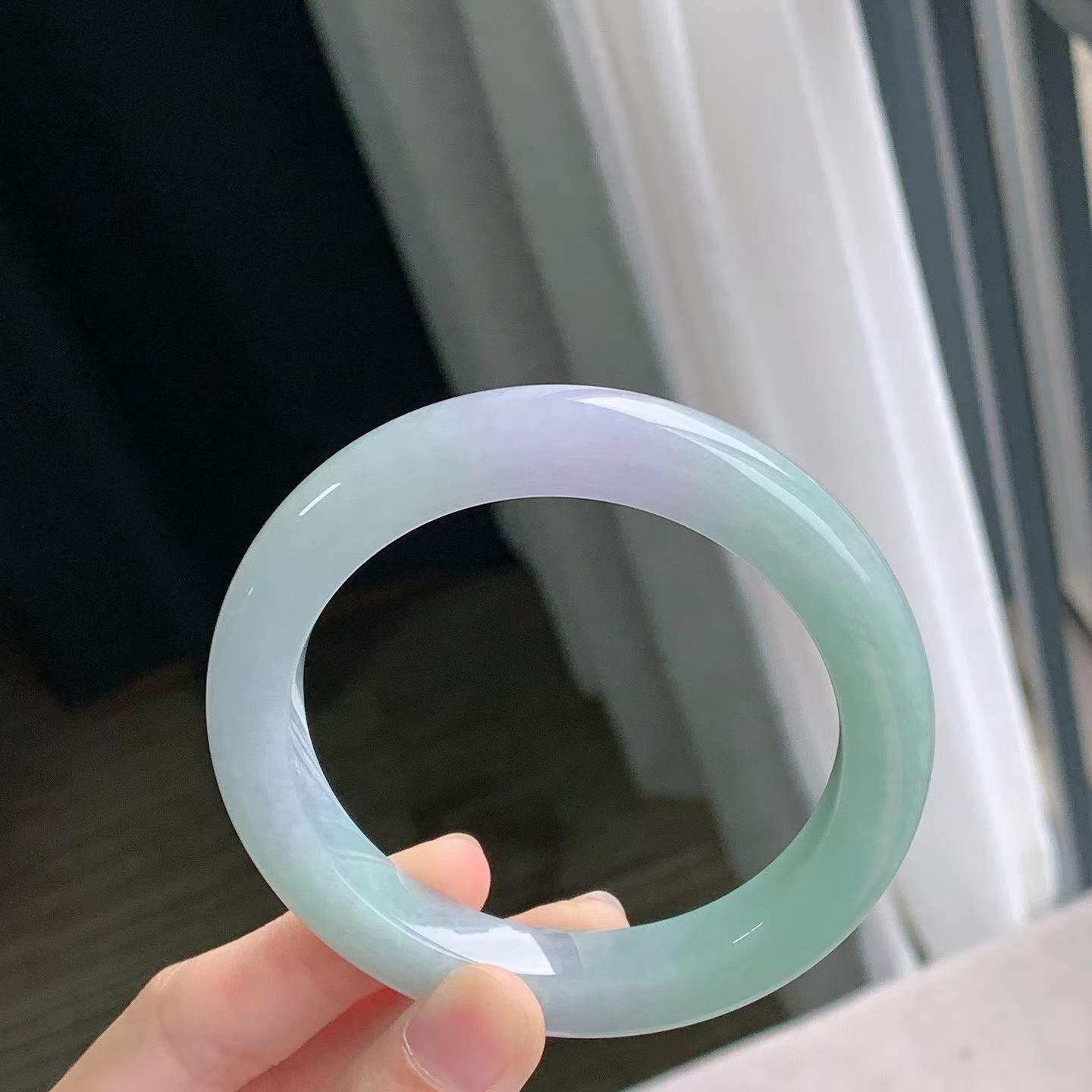 淡春彩翡翠正圈手鐲,天然翡翠A玉, 緬甸玉, Jade, Jadeite