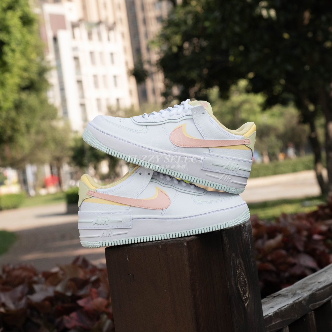 【逢甲 FUZZY】W Air Force 1 "Shadow" 解構 雙勾 奶黃 IV3221-181
