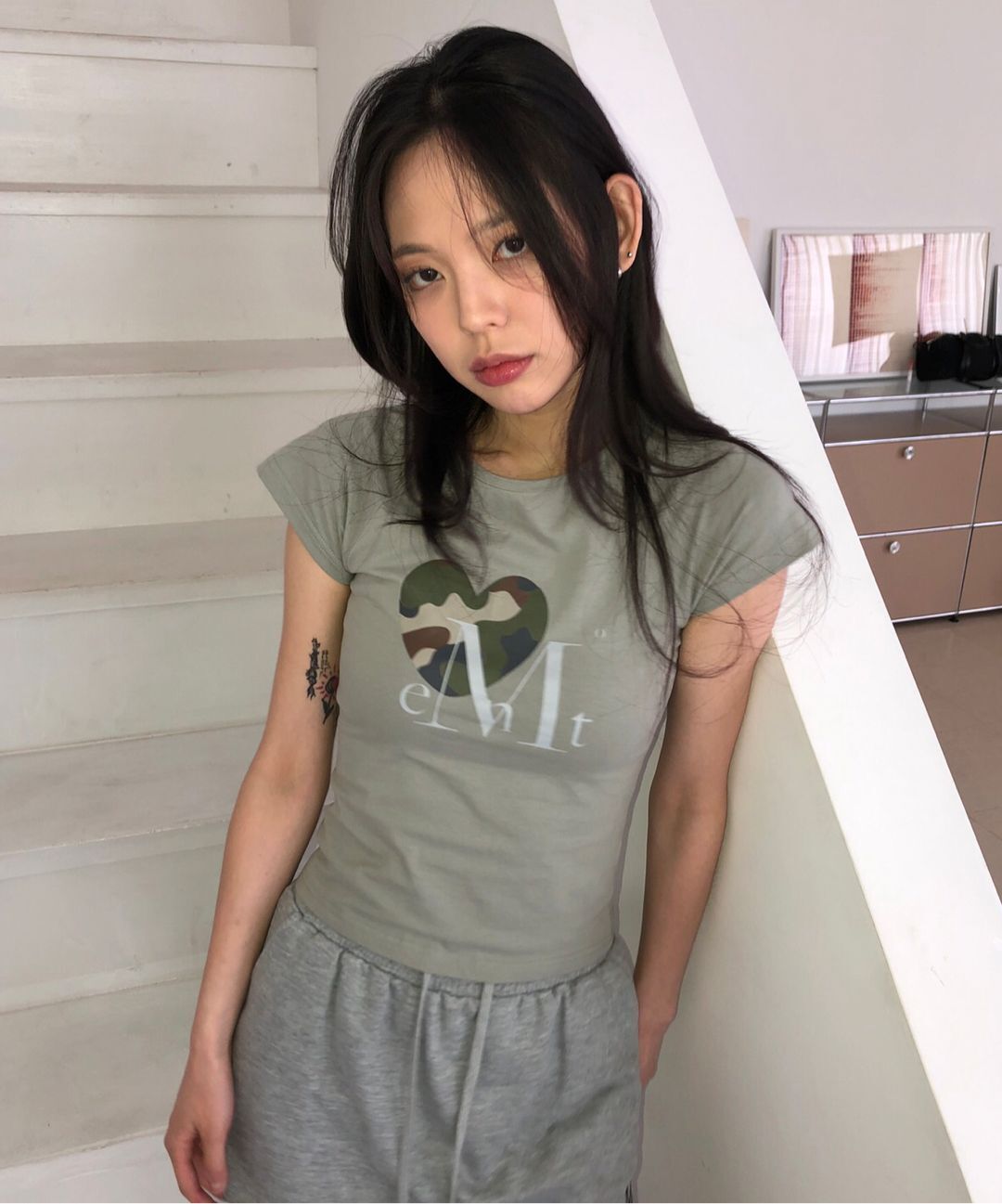 #預購 🇰🇷韓國26春夏 MUCENT 愛心迷彩短袖 男女共用 M38