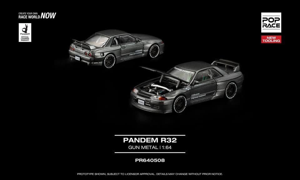 預訂 Pre Order - POPRACE PANDEM R32 - GUN METAL     PR640508