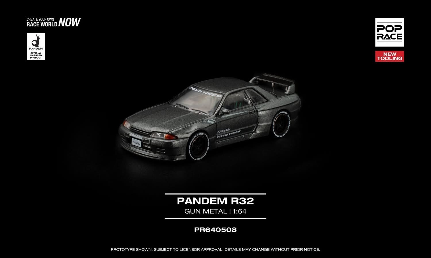 預訂 Pre Order - POPRACE PANDEM R32 - GUN METAL     PR640508