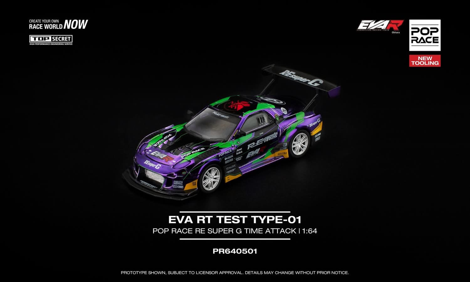 預訂 Pre Order - POPRACE EVA RT TEST TYPE-01 POP RACE RE SUPER G TIME ATTACK     PR640501