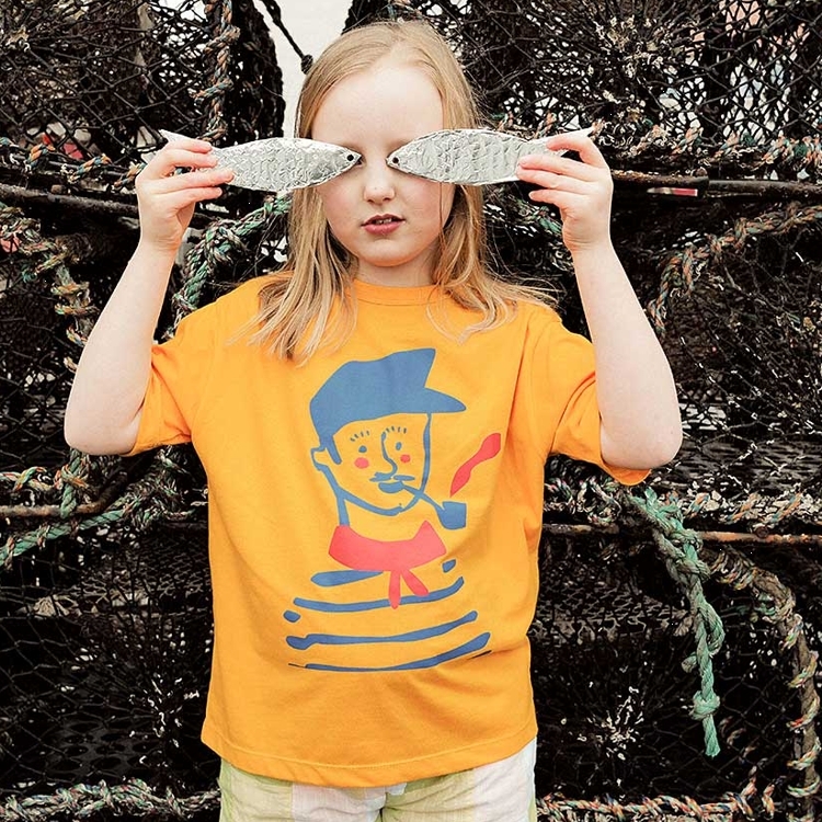 FISH&KIDS 西班牙聯名臉紅男孩寬鬆T恤 OVERSIZED T-SHIRT - YELLOW