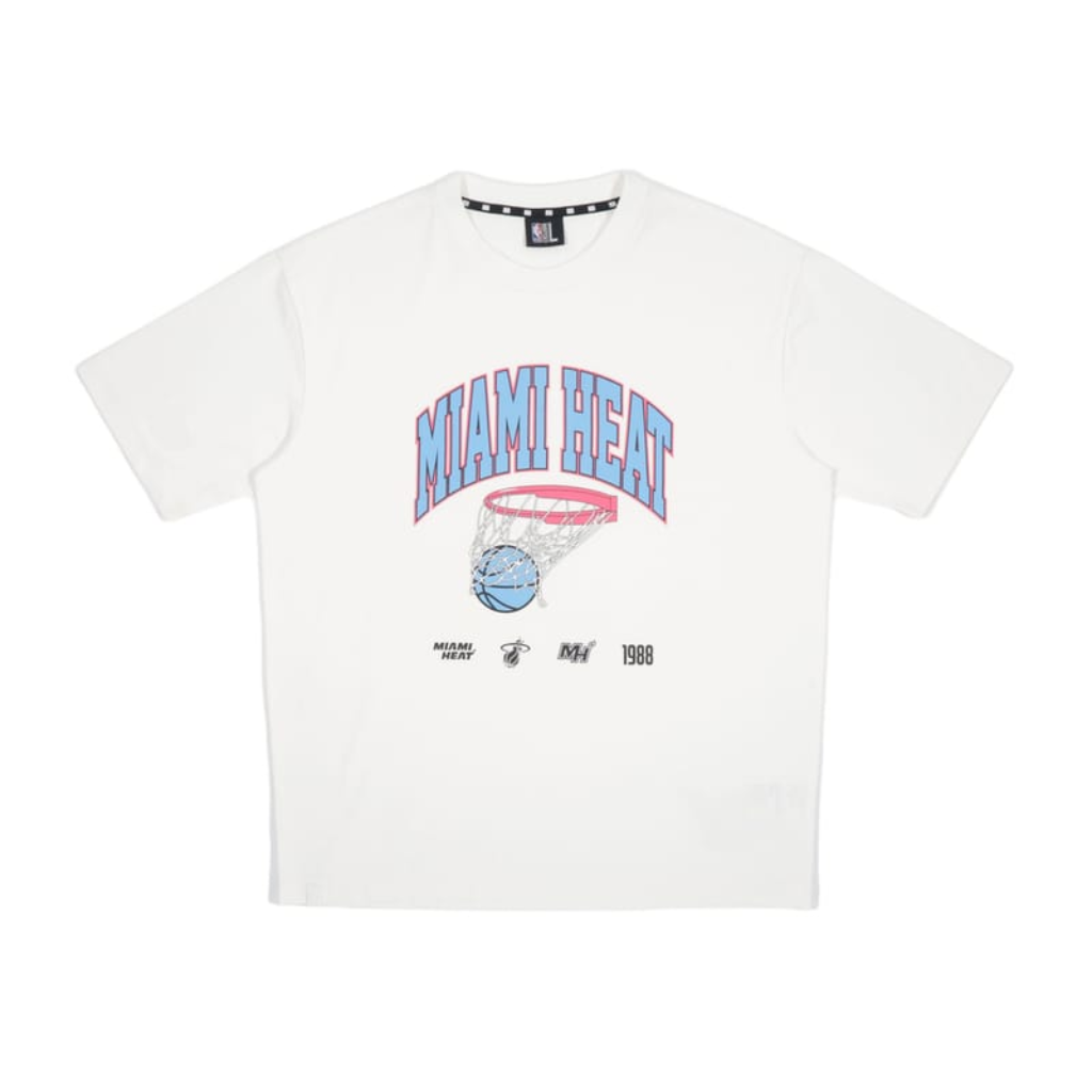 HKCG0511-041 NBA 籃球框短袖防曬Tee(35251012) 白-MIAMI HEAT (A41M-L)