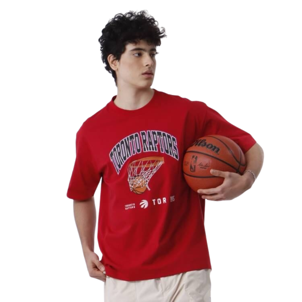 HKCG0511-038 NBA 籃球框短袖防曬Tee(35251009) 中紅-TORONTA RAPTORS (A38M-XL)