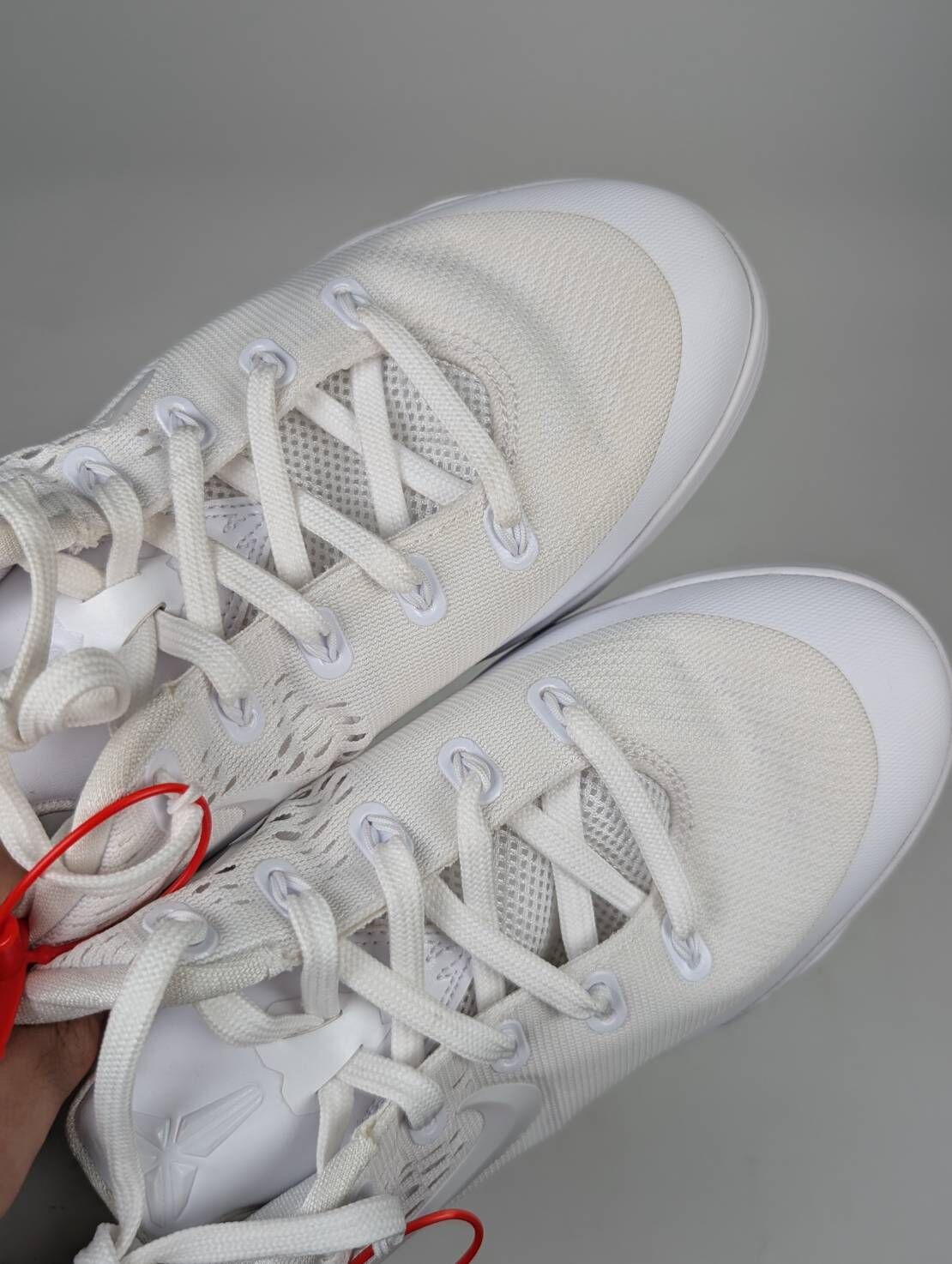 微瑕疵-左右腳髒汙色差 FV3607-100 7Y Nike Kobe 9 EM Protro GS "Halo" 曼巴 白 女鞋 大童