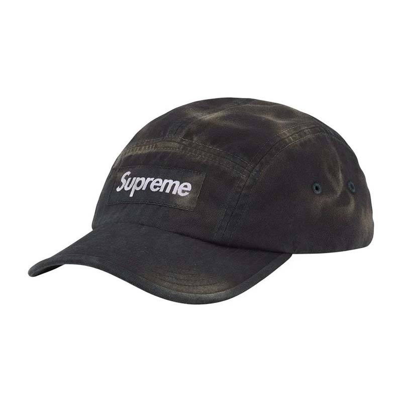 Supreme Overdyed Camp Cap 五分割帽 帽子 染色 黑色 SS26H92-BK [台灣現貨]