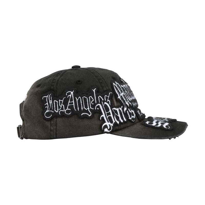 Supreme City Patches 6-Panel 六片帽 帽子 刺繡貼布 黑色 SS26H39-BK [台灣現貨]