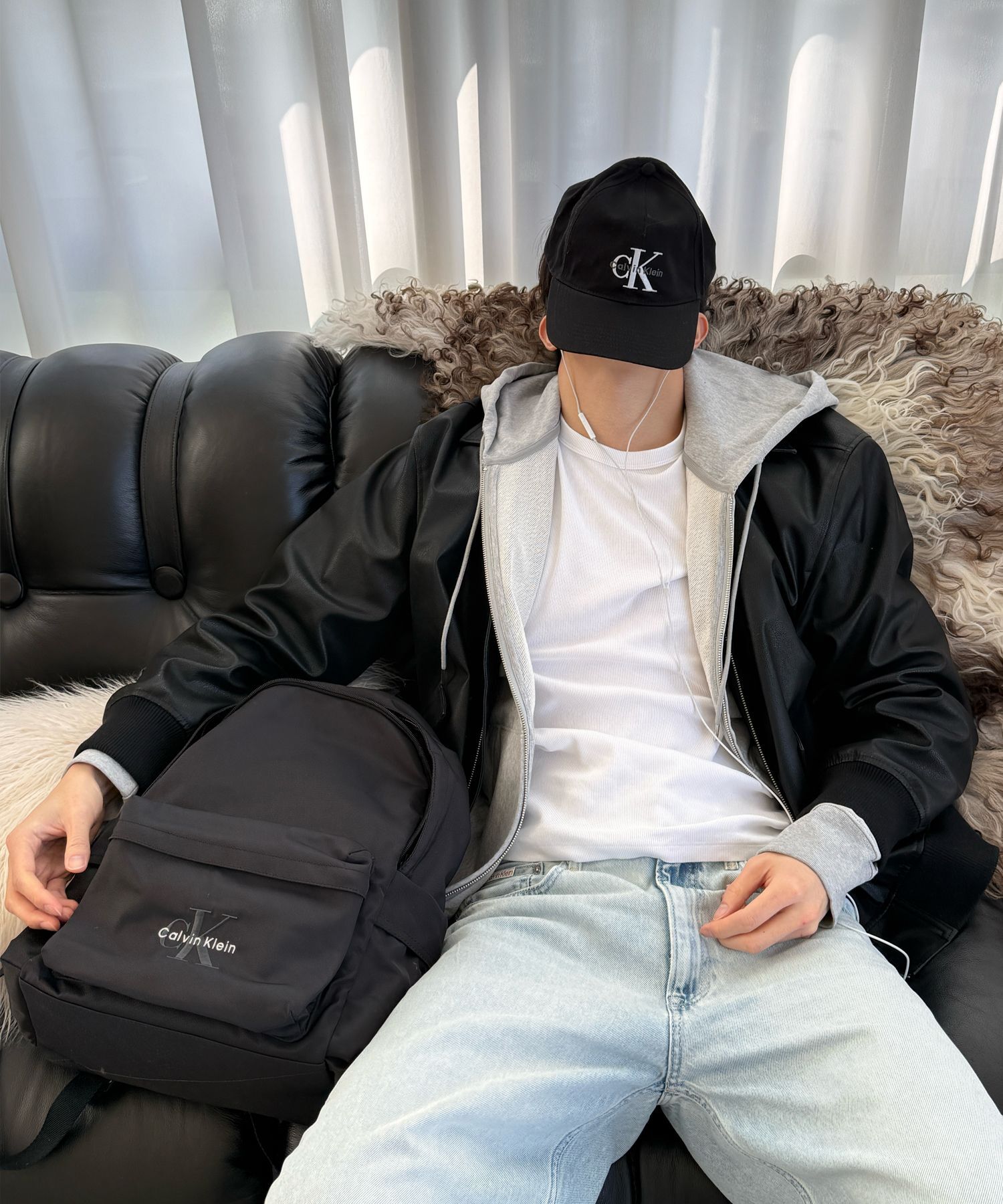 Calvin Klein Jeans CKJ 單體字母刺繡棒球帽 4G5004GUB1