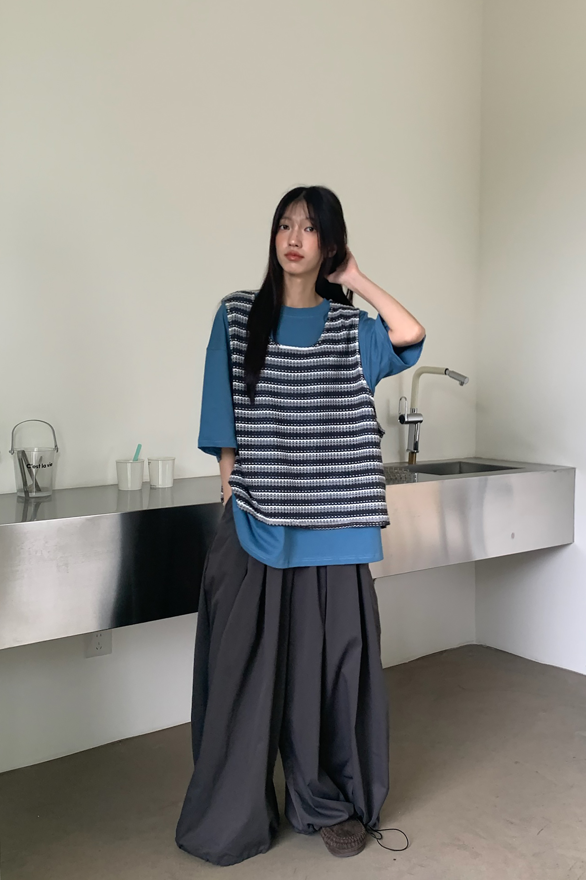 May｜夏日條紋寬鬆背心 2色