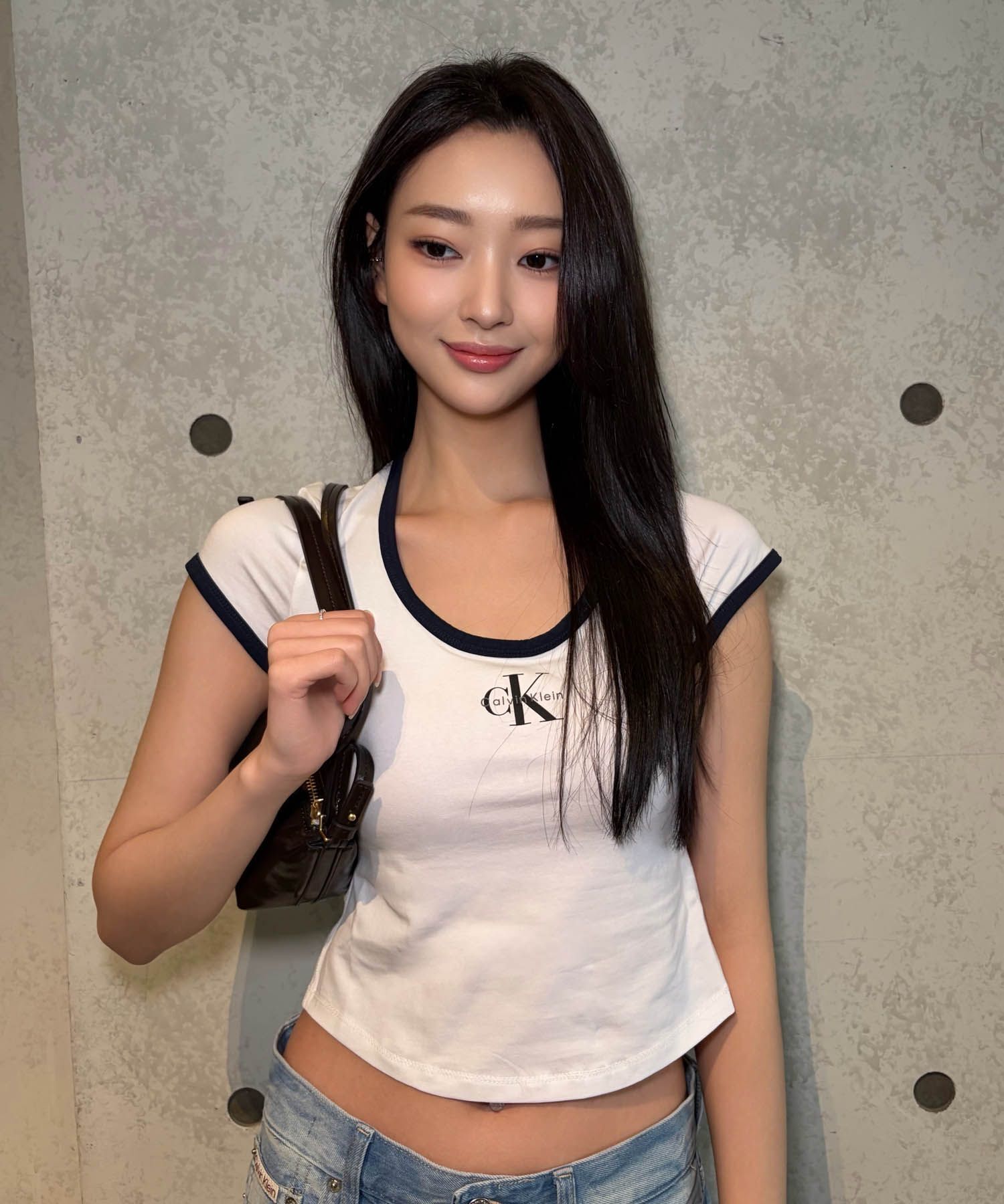 Calvin Klein Jeans 女款 Mono Logo 圓領 Baby 短袖T恤 47G220GYAF