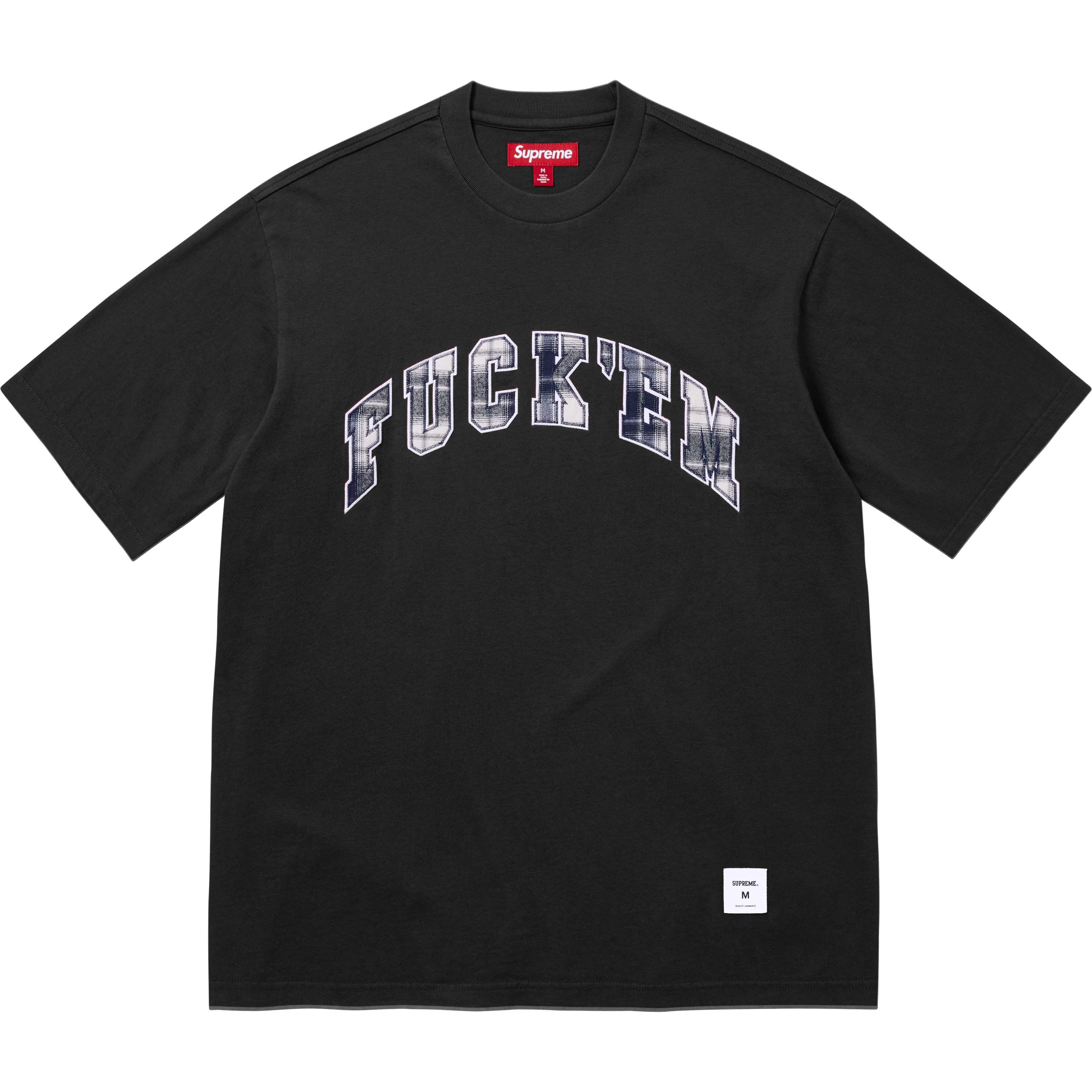 【車庫服飾】Supreme Fuck Em Plaid S/S Top