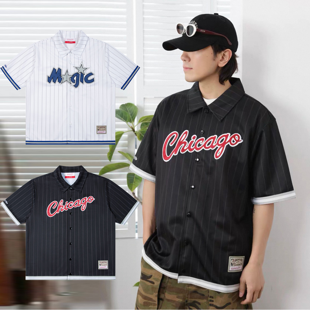 Mitchell & Ness NBA TEE 公牛隊 魔術隊 貼布繡 復古 透氣 涼爽 短T 襯衫【SS0341】