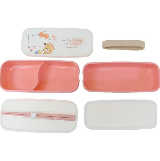 Hello Kitty 超薄雙層便當盒/ 飯盒 Kamio 日本製 #B3