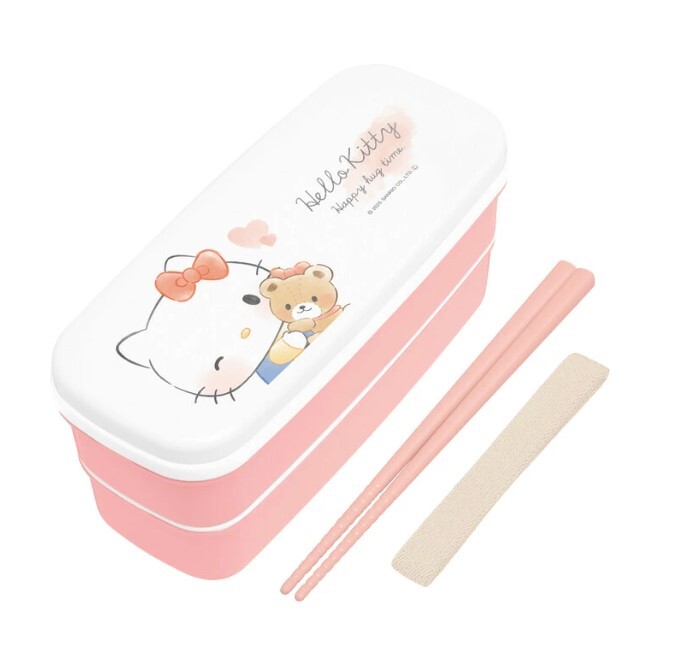 Hello Kitty 超薄雙層便當盒/ 飯盒 Kamio 日本製 #B3