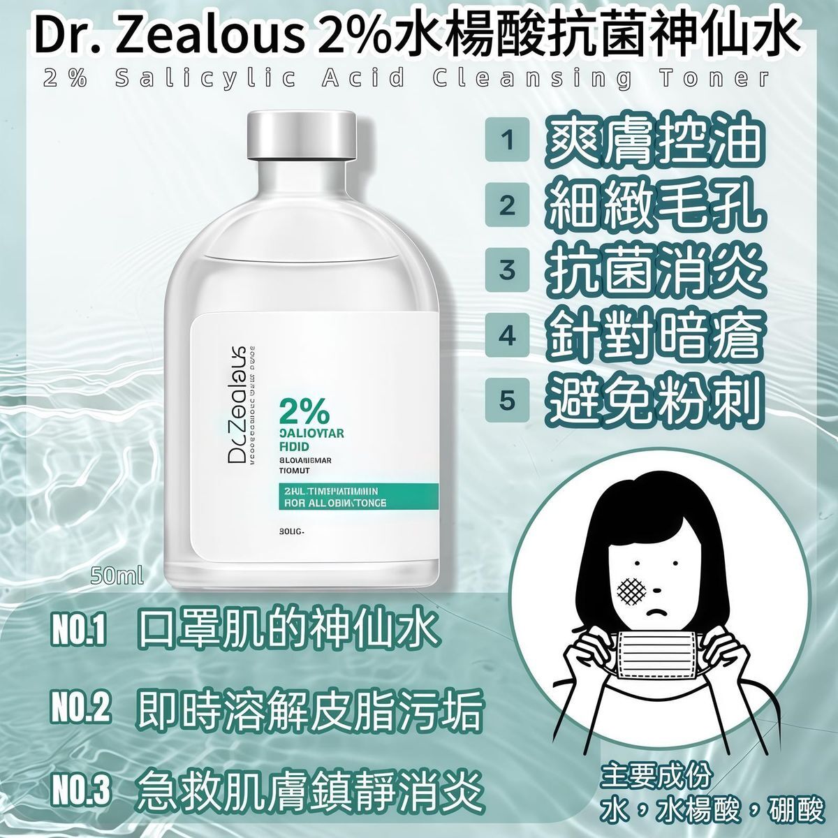 Dr. Zealous 2%水楊酸抗菌神仙水