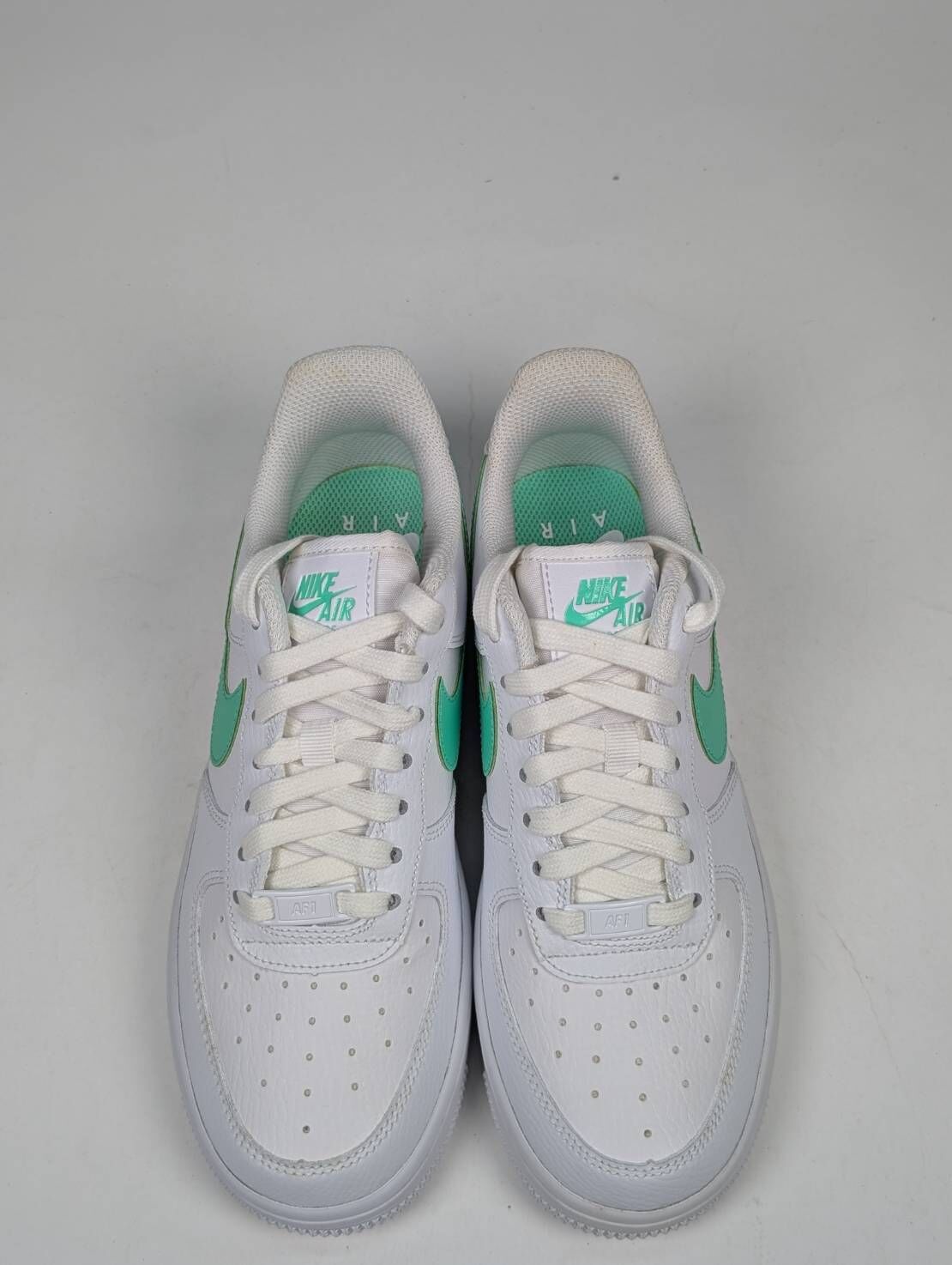 微瑕疵-左腳內外側後跟泛黃右腳鞋口髒汙 315115-164 W6.5 NIKE AIR FORCE 1 AF1 TIFFANY 薄荷綠