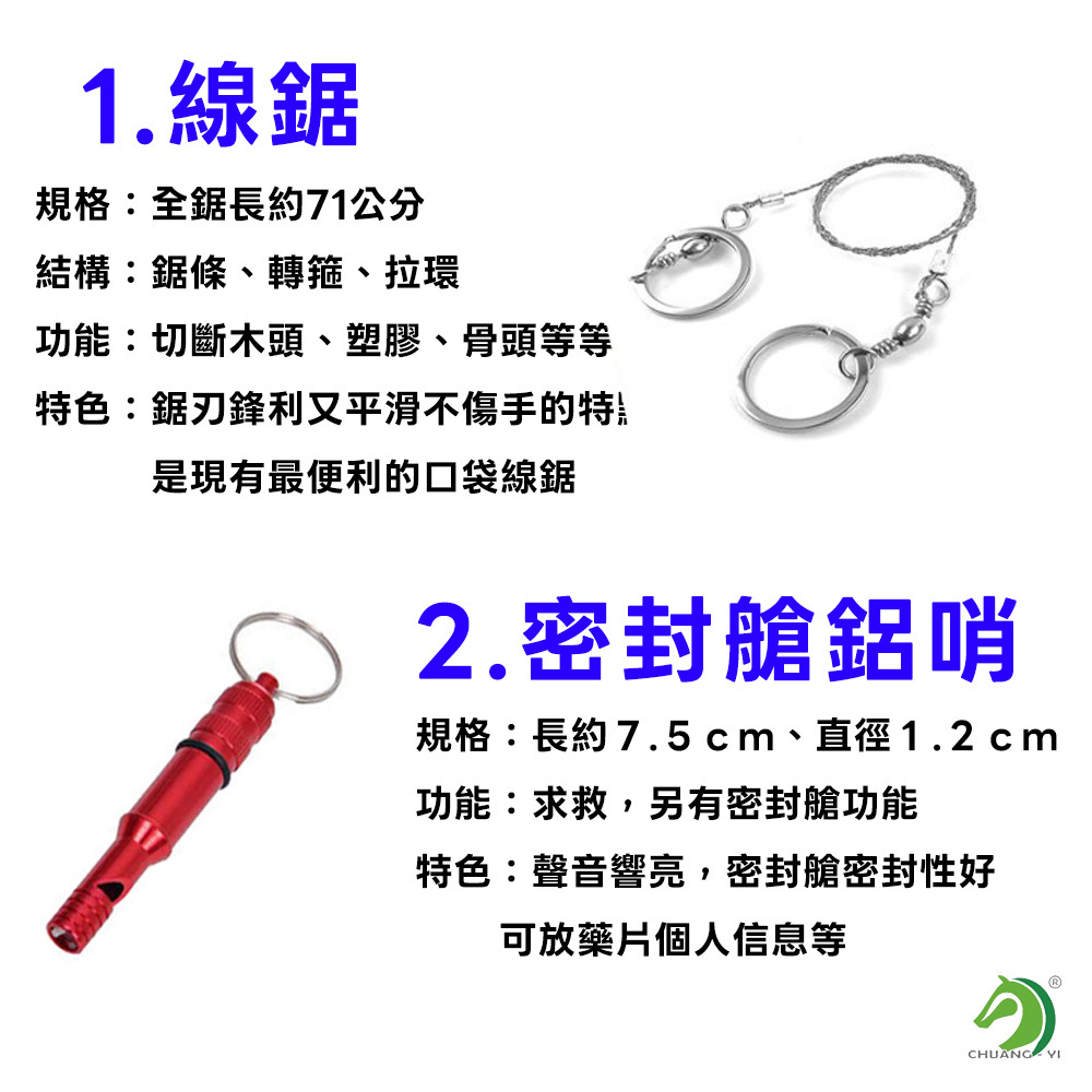 野外救生盒七件套