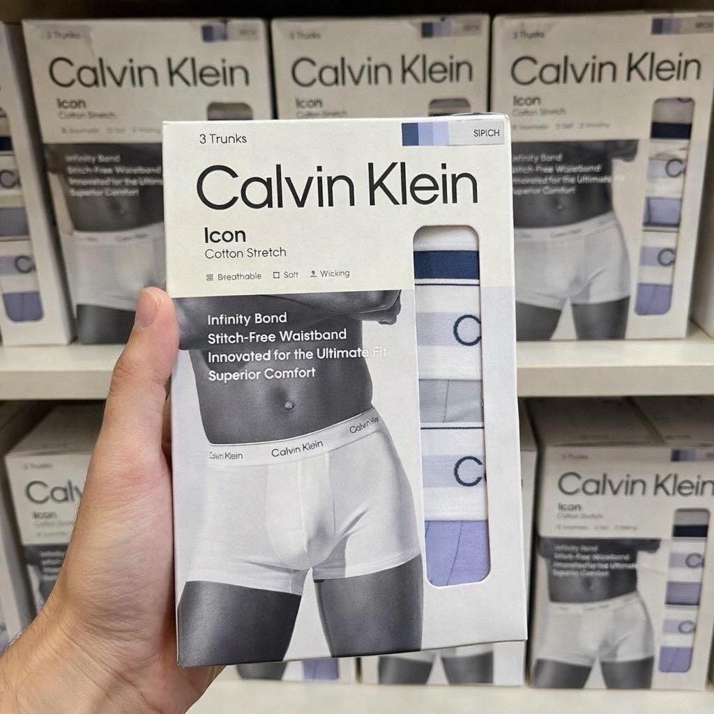 Calvin Klein 全新 ICON 系列男裝彈力三條裝底褲