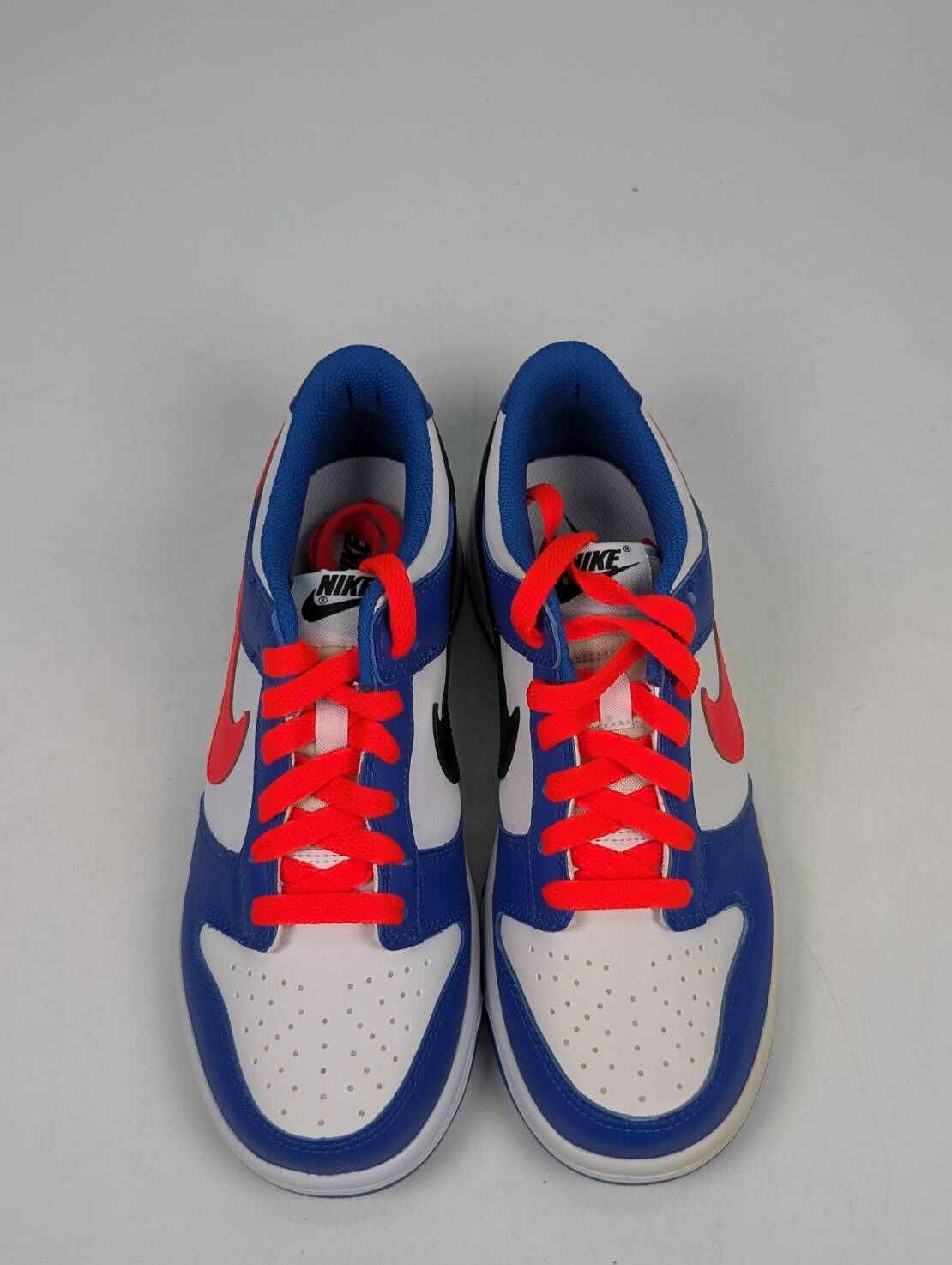 微瑕疵-左右腳中底鞋面色差 CW1590-104 5Y Nike Dunk Low GS “Royal Red" 白藍紅 女鞋