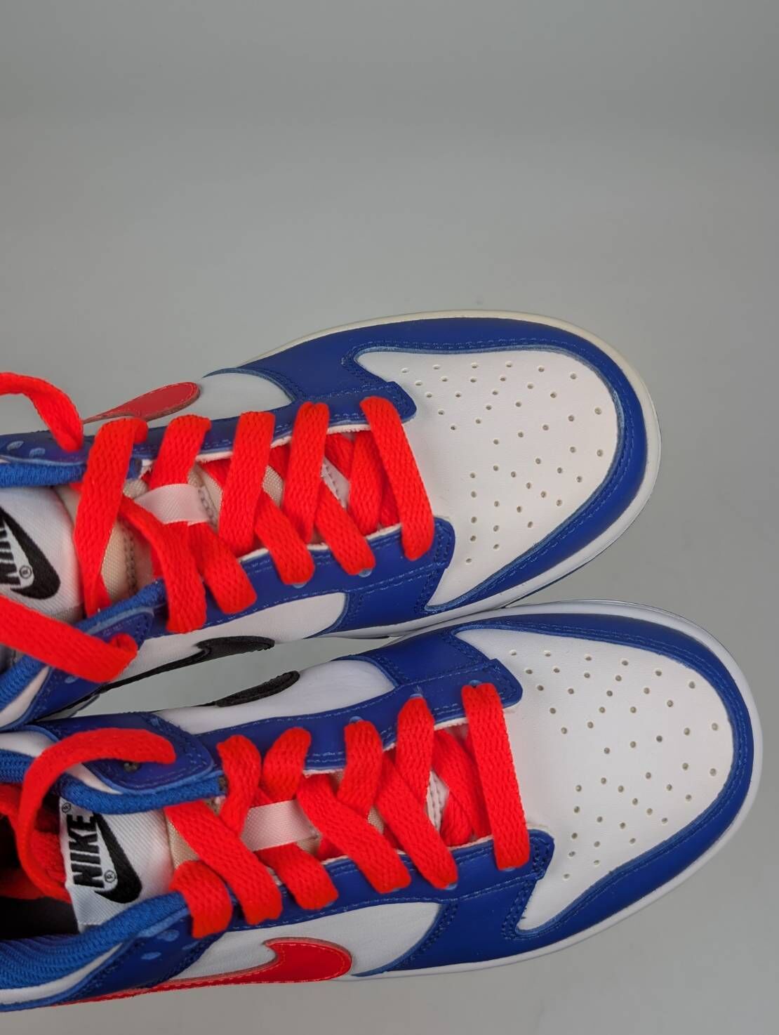 微瑕疵-左右腳中底鞋面色差 CW1590-104 5Y Nike Dunk Low GS “Royal Red" 白藍紅 女鞋