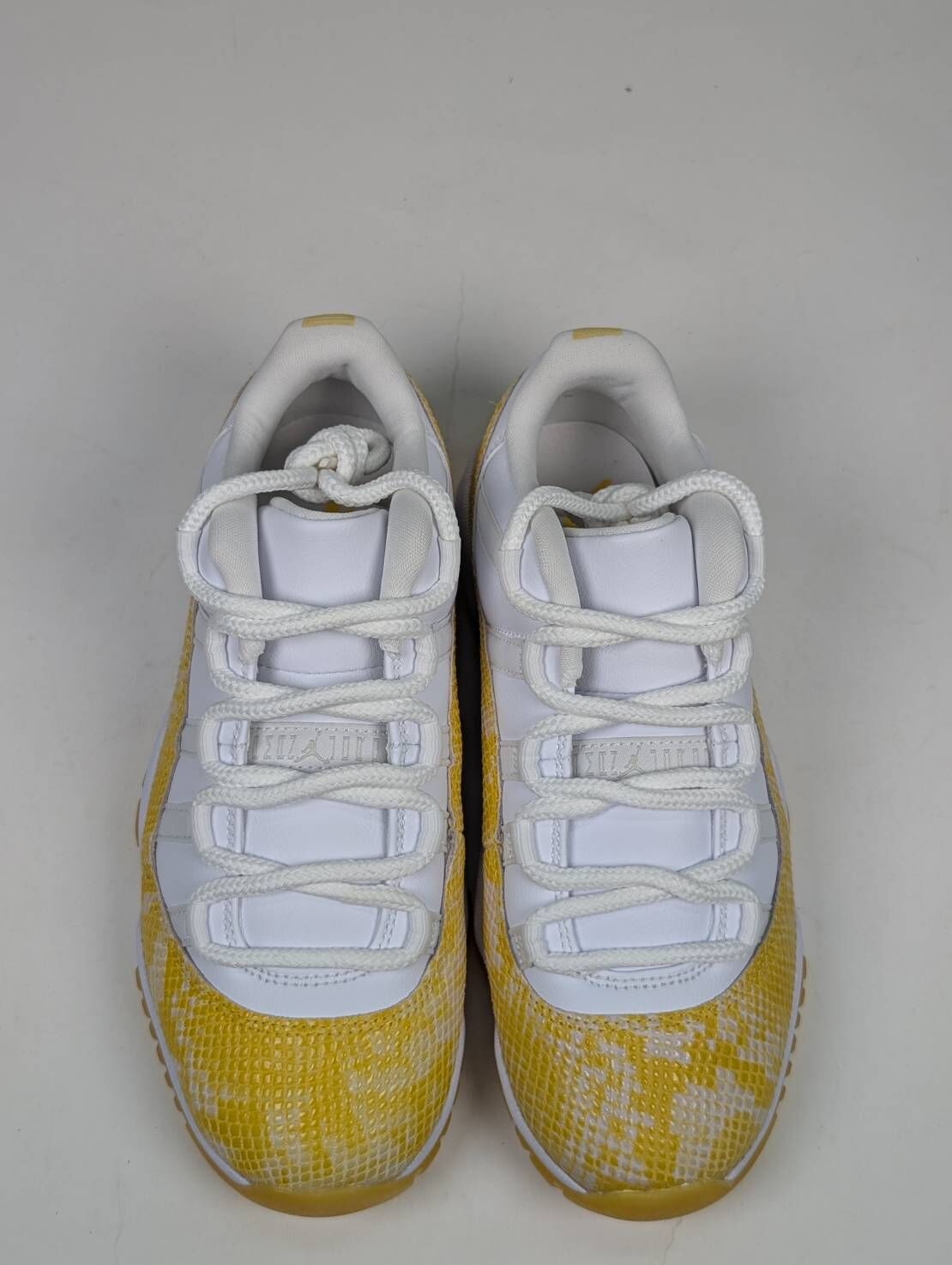 微瑕疵-左右腳鞋面色差 AH7860-107 W7.5 Air Jordan 11 Low W "Yellow Snakeskin" 黃金蟒 蛇皮 女鞋 男女段