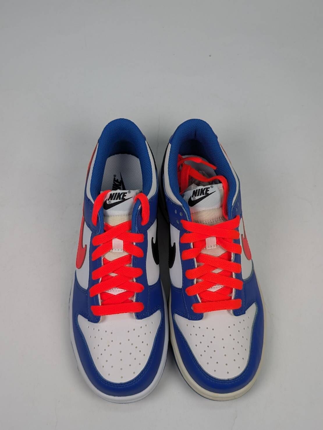 微瑕疵-左右腳中底鞋底鞋舌鞋面色差 CW1590-104 6Y Nike Dunk Low GS “Royal Red" 白藍紅 女鞋