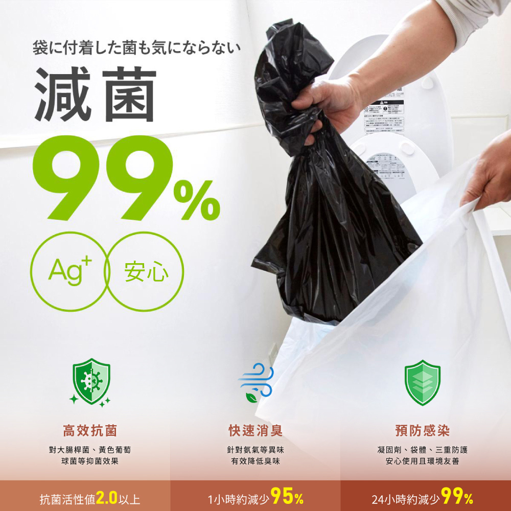 《和弘Plastic工業》日本製抗菌除臭簡易廁所袋組 10回入