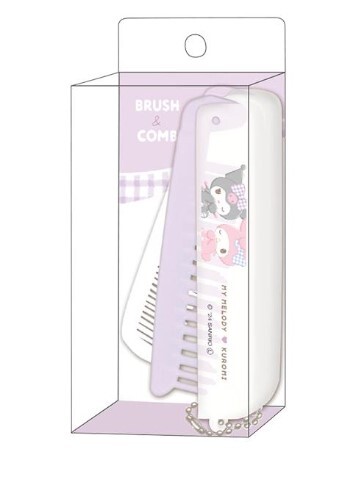 日本製 Sanrio Kuromi Melody 2way 折疊梳 #B3