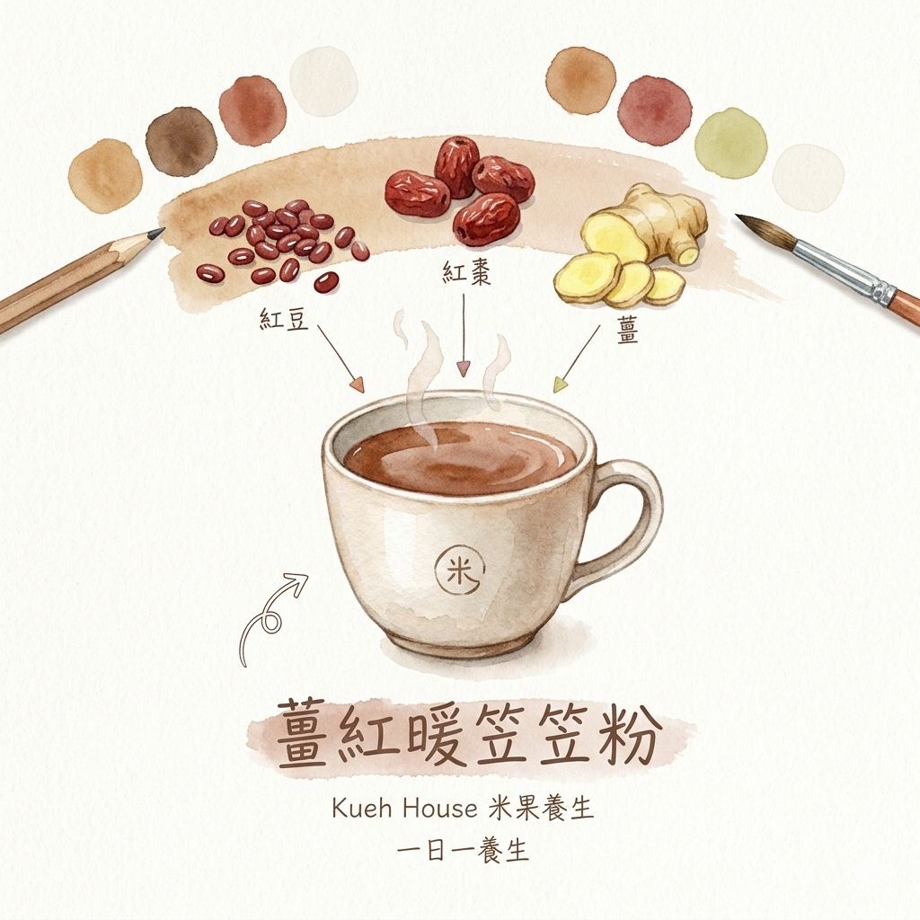 薑紅暖笠笠粉