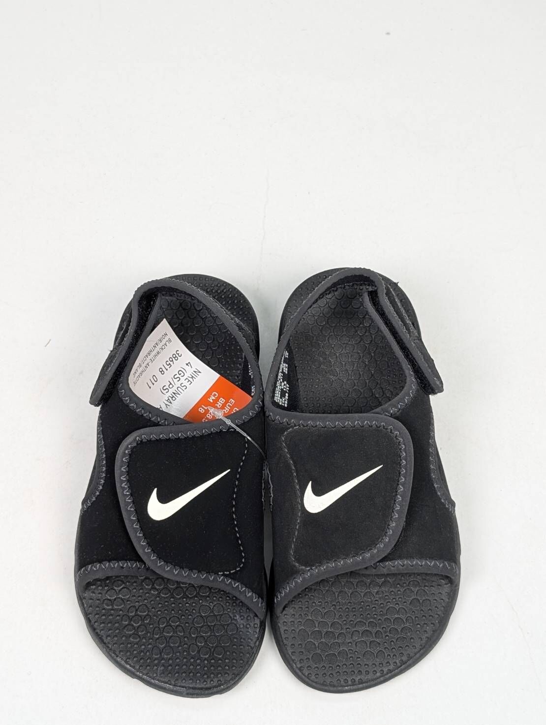 微瑕疵-左右腳鞋面色差 386518-011 12C NIKE SUNRAY ADJUST 4 中童 黑 涼鞋