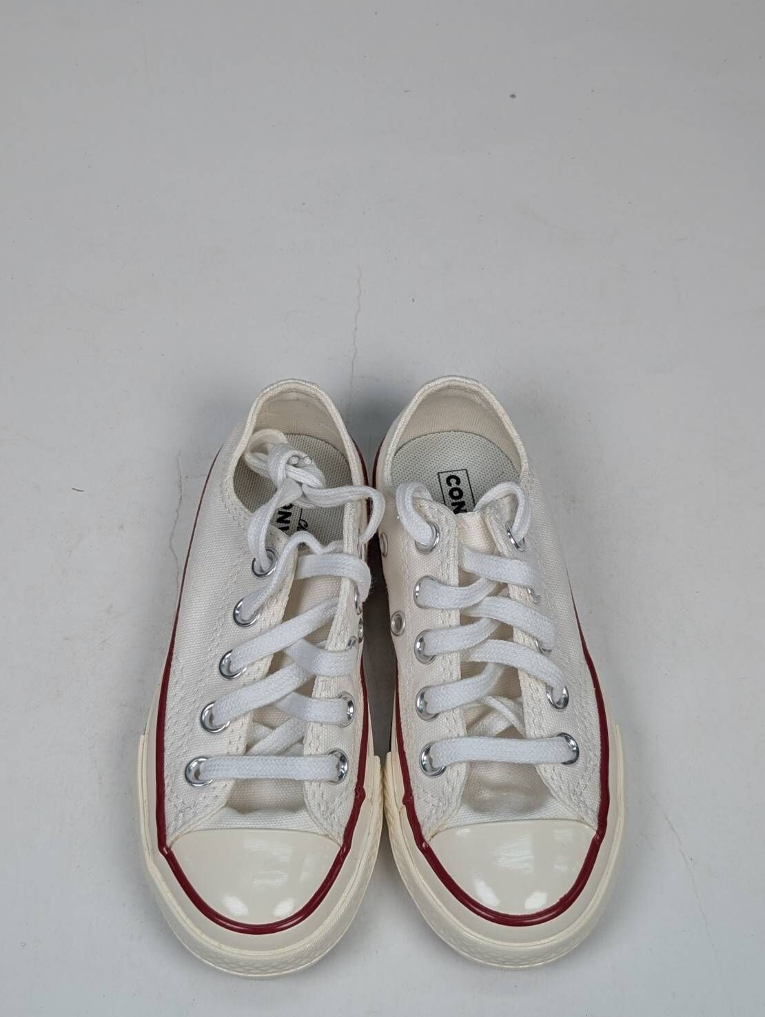微瑕疵-左右腳中底鞋面泛黃 368988C P11 CONVERSE CHUCK 70 OX 低筒休閒鞋中大童白