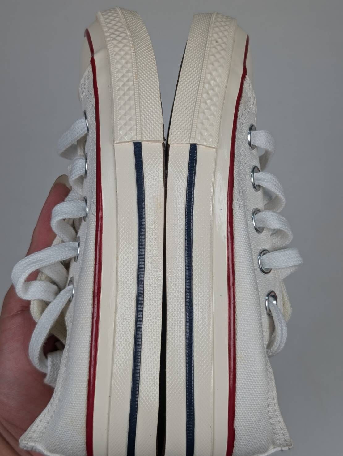 微瑕疵-左右腳中底鞋面泛黃 368988C P11 CONVERSE CHUCK 70 OX 低筒休閒鞋中大童白