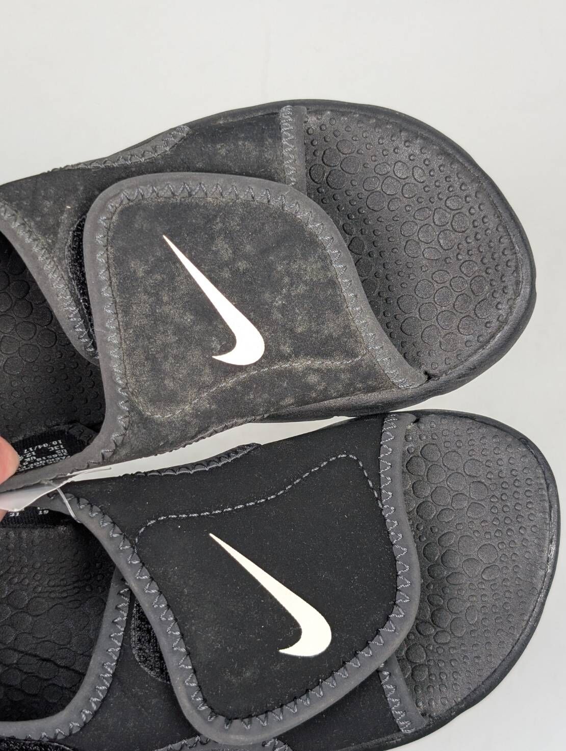微瑕疵-左右腳鞋面色差 386518-011 13C NIKE SUNRAY ADJUST 4 中童 黑 涼鞋