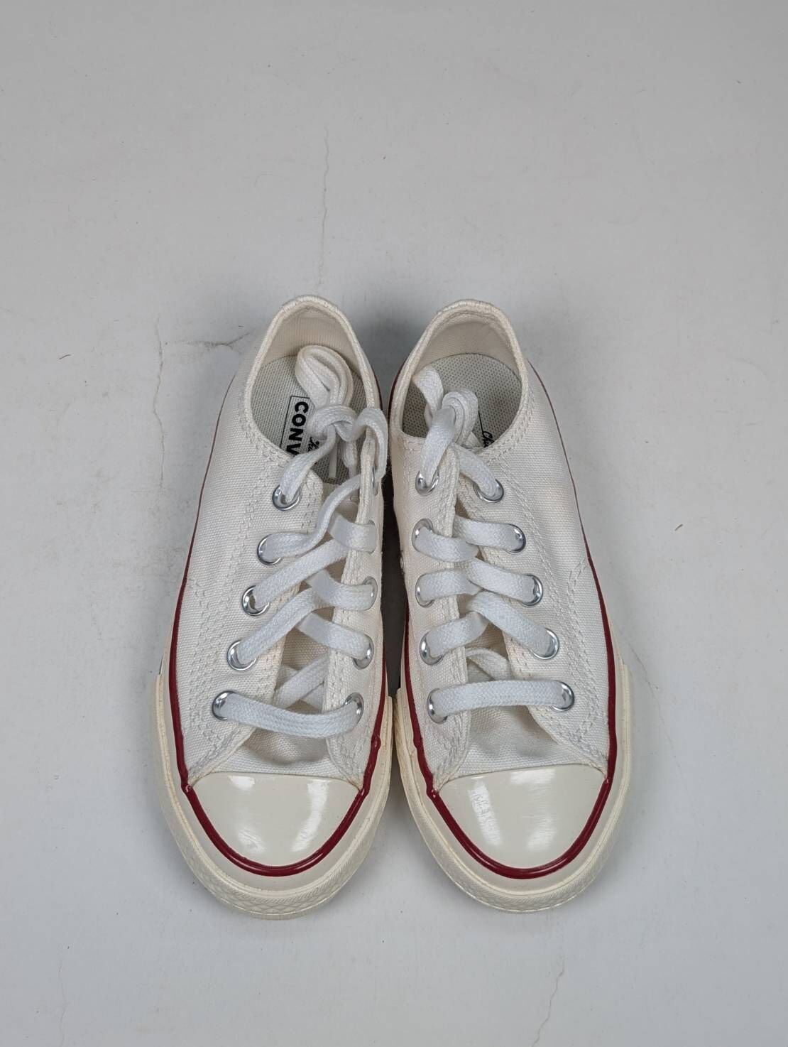 微瑕疵-左右腳中底鞋面泛黃 368988C P12 CONVERSE CHUCK 70 OX 低筒休閒鞋中大童白