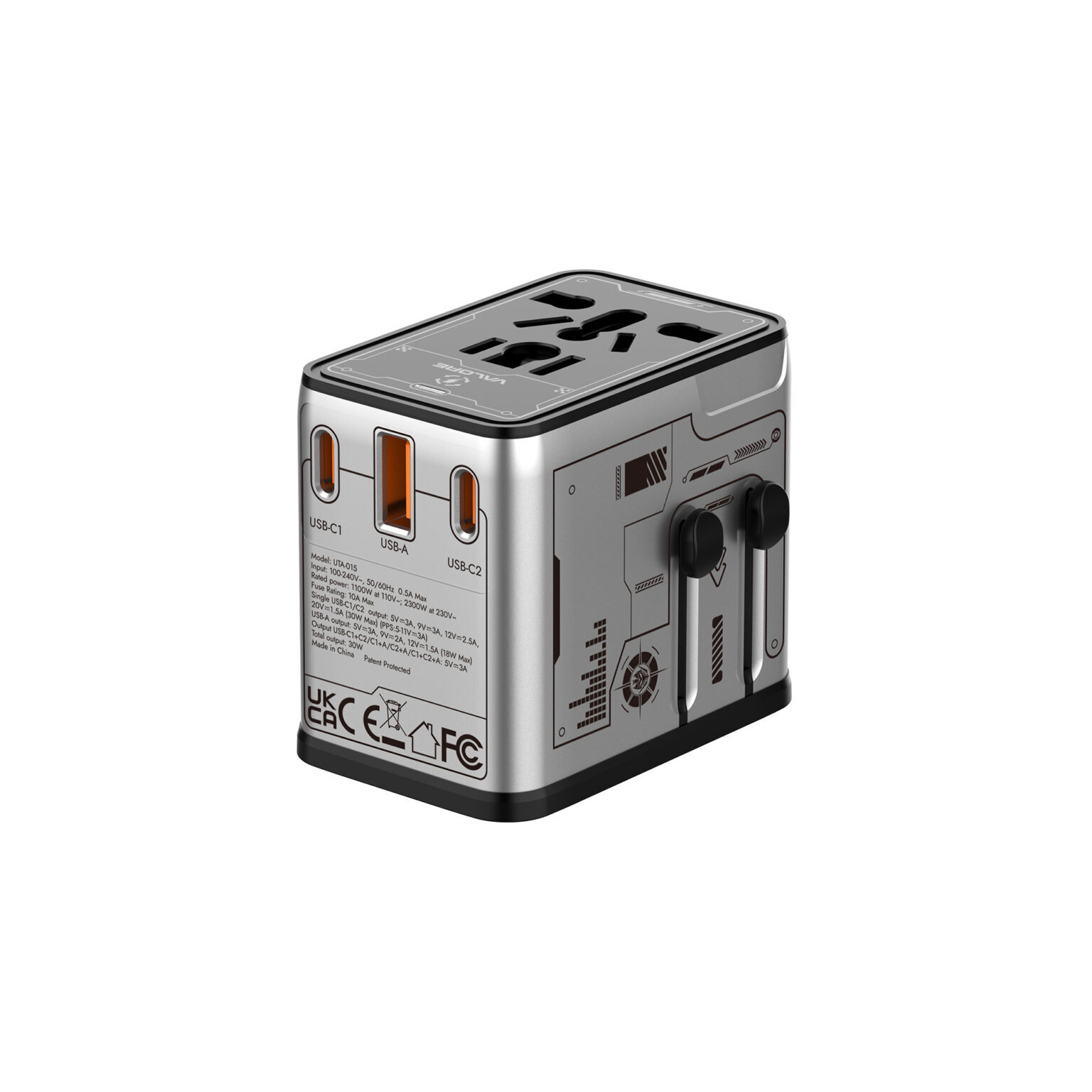 【Valore UTA-015】30W 全球通用旅行轉接器 (PD 快充版)