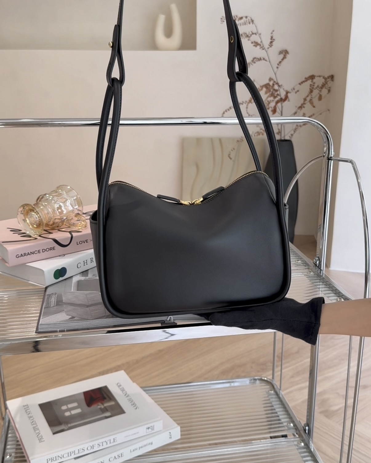 PRADA｜DARLING 皮革單肩包 黑色