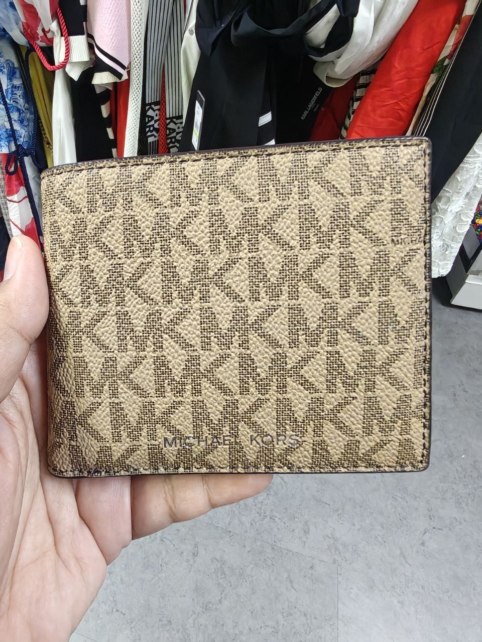 [S] MICHAEL KORS CAMEL 36U9LCRF3B COOPER BILLFOLD WITH COIN POCKET, 199125132212 (SMK1441)
