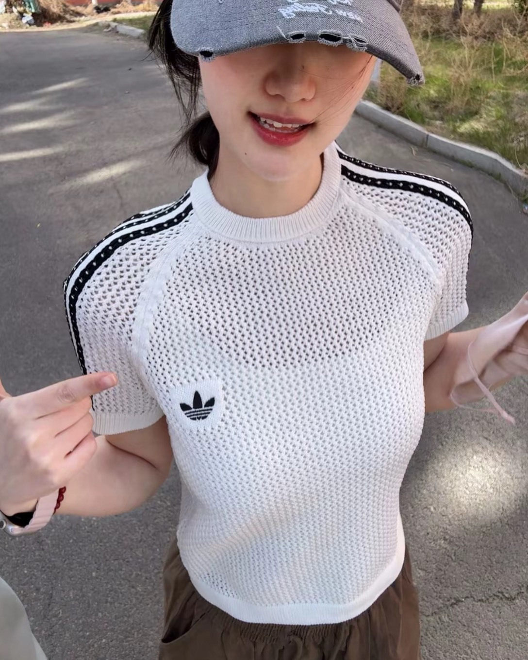 <質感針織🧵> ADIDAS ORIGINALS 短袖針織上衣 2色