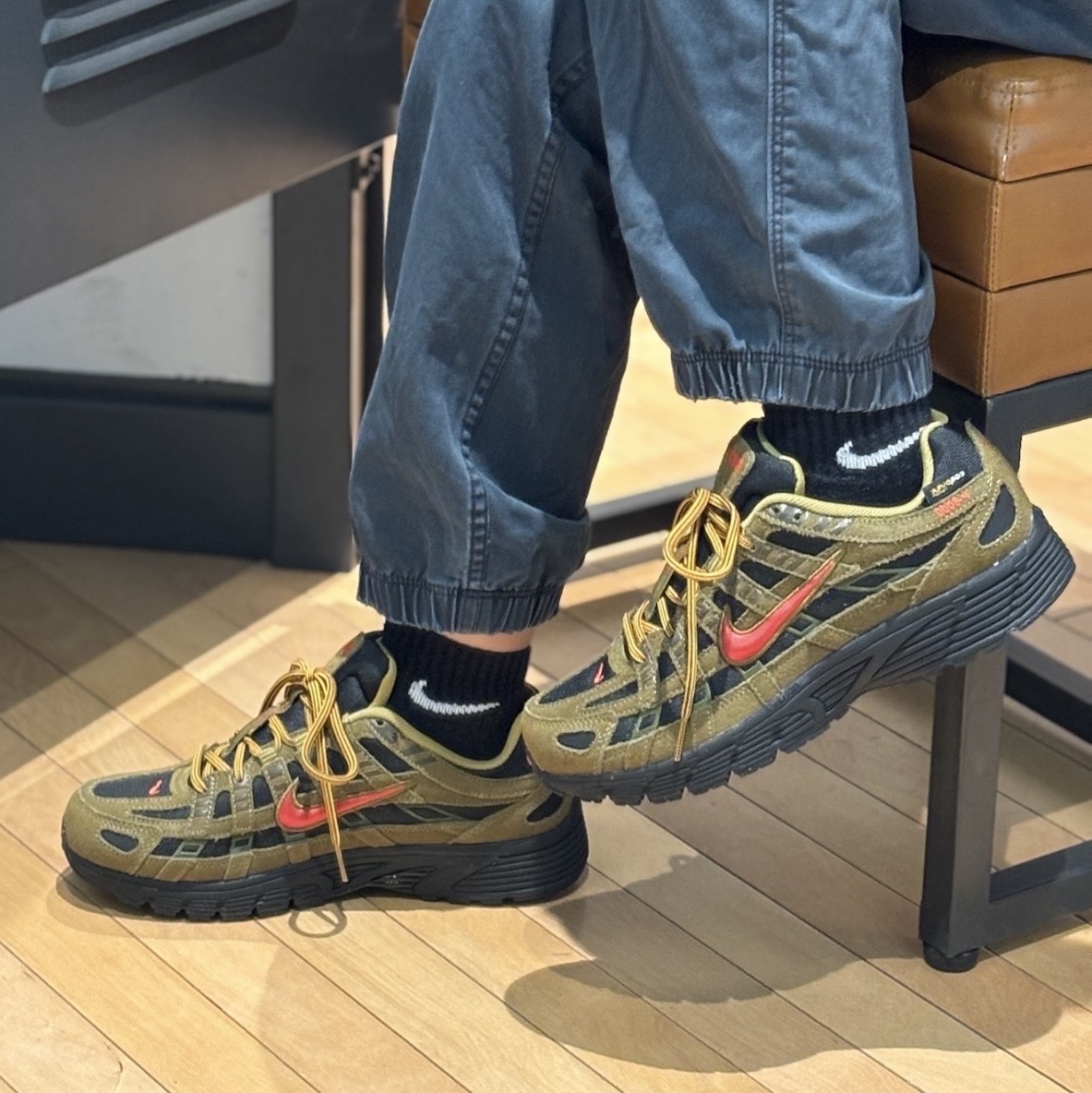 NIKE W P-6000 橄欖綠 復古 慢跑鞋 網布 女鞋 IH0946-300