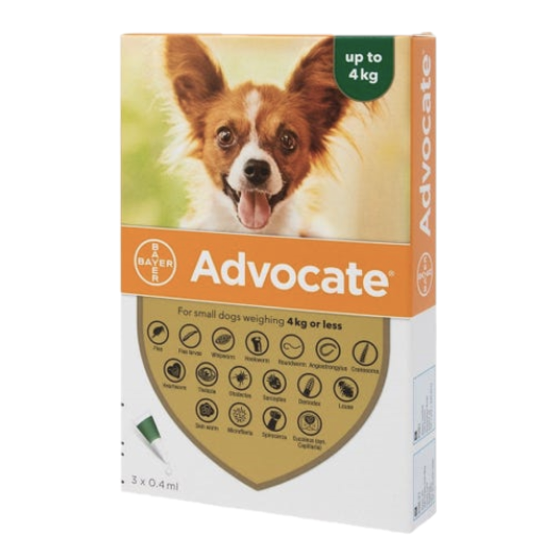 Advocate 心疥爽犬用殺蚤滴劑 (4KG 或以下 幼犬)