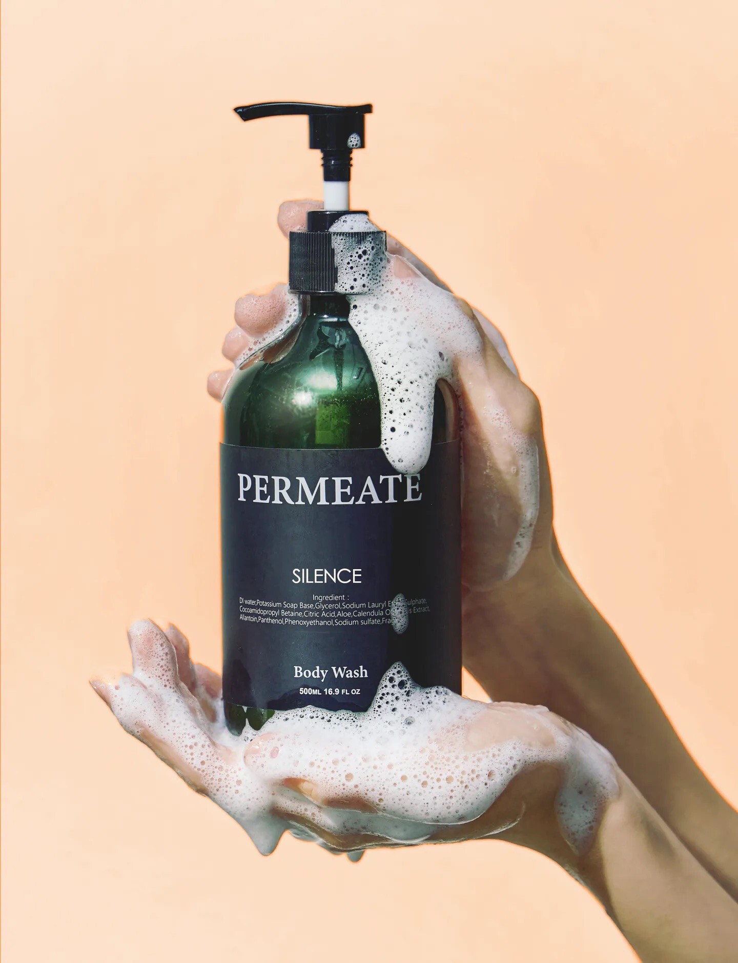 PERMEATE SILENCE 極致 黑茶 保濕 舒敏 沐浴露 500ml