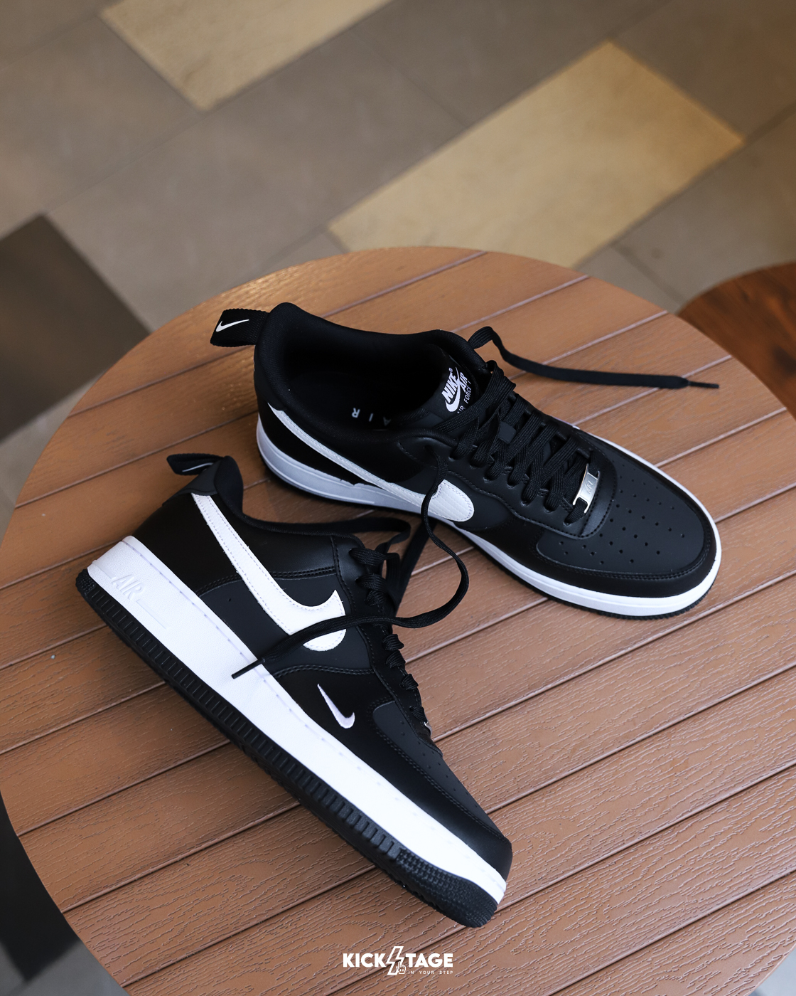 男鞋 NIKE AIR FORCE 1 '07 TECH 黑白 黑底 白勾 小勾 低筒 休閒鞋【IR5599-001】AF1 BAF1 CDG 平民版 LGS