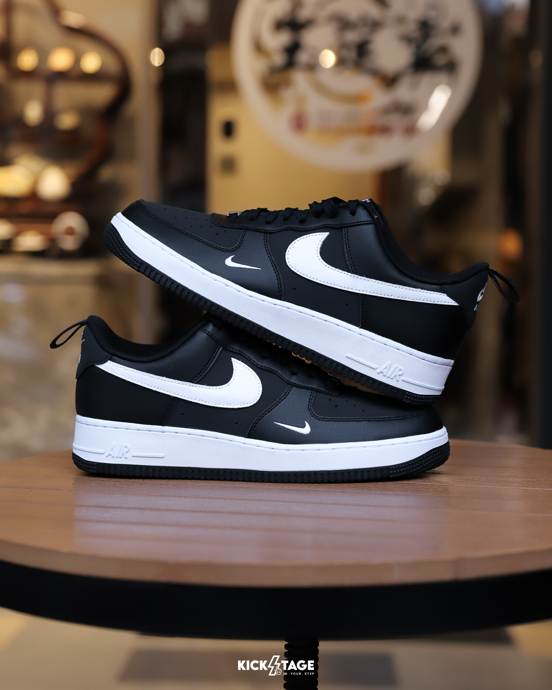 男鞋 NIKE AIR FORCE 1 '07 TECH 黑白 黑底 白勾 小勾 低筒 休閒鞋【IR5599-001】AF1 BAF1 CDG 平民版 LGS